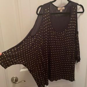 Michae Kors flowy cold shoulder top